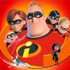 The Incredibles Movie paint by numbers