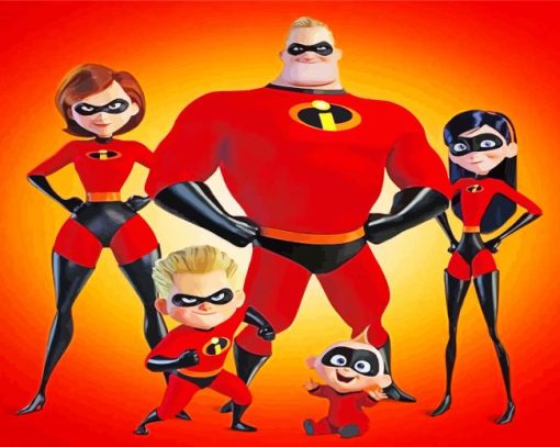 Incredibles paint by numbers