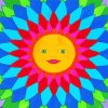 Indie Rainbow Sun paint by numbers