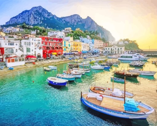 Italy Capri Island paint by numbers