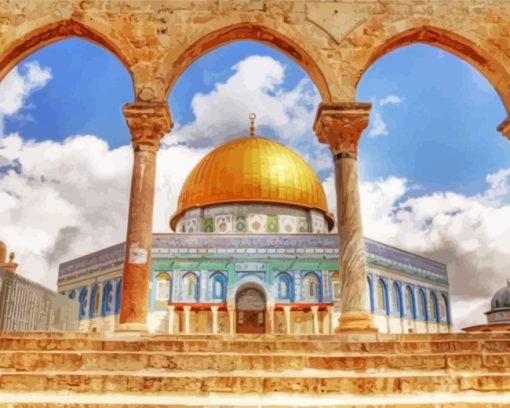 Jerusalem Dome Of The Rock paint by numbers