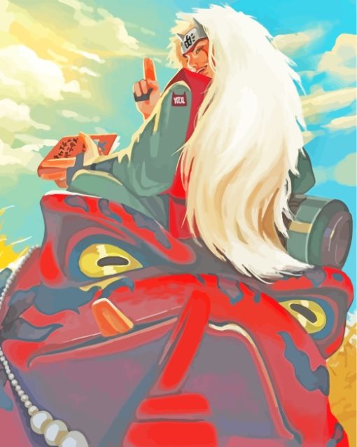 Jiraiya And Naruto Anime paint by numbers