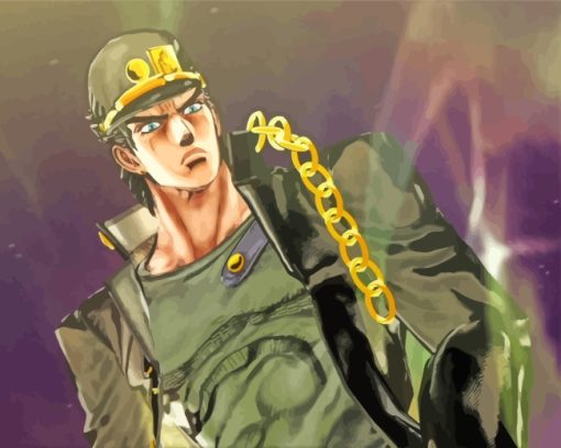 Jojo Adventure Jotaro Kujo paint by number