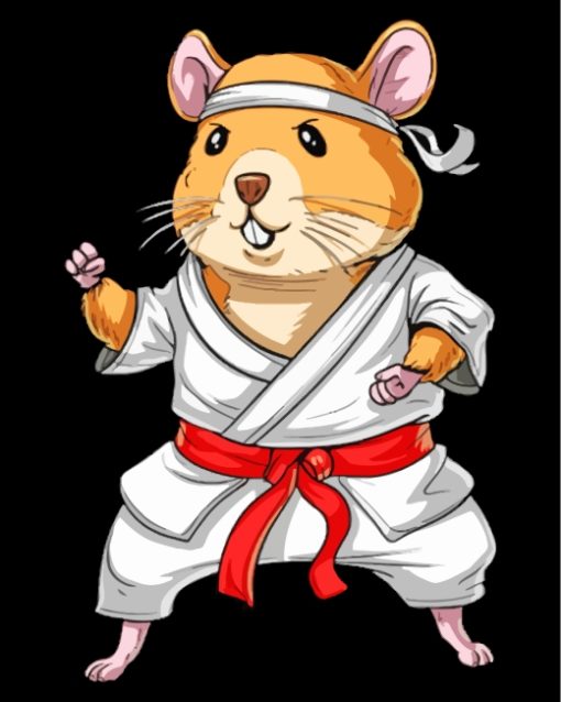 Karate Mouse paint by number