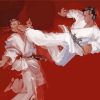 Karate Players Art paint by number