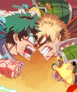 Katsuki Bukugo And Izuku Midoriya paint by numbers