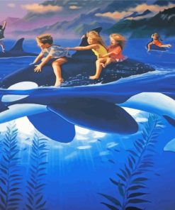 Kids On Orca paint by number