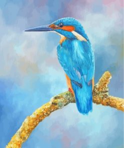 Kingfisher Bird Paint by numbers