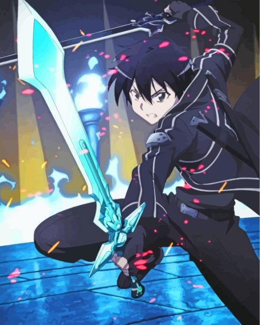 Kirito Kazuto Kirigaya paint by number