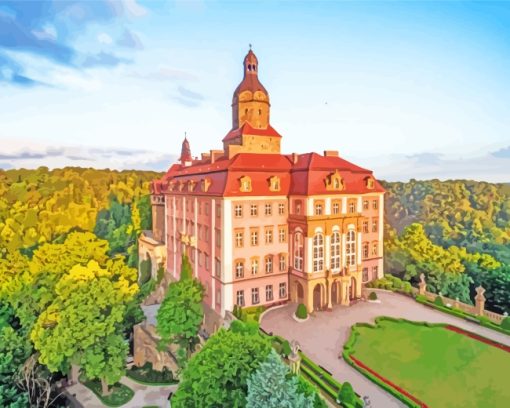 Ksiaz Castle paint by numbers