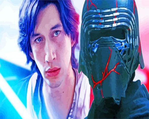 Kylo Ren Star Wars paint by numbers