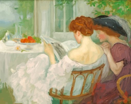 Ladies Reading paint by numbers