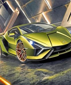 Lamborghini Car paint by numbers