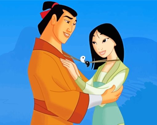 Li Shang And Mulan Love paint by numbers