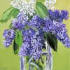 Purple Lilacs In Glass paint by numbers