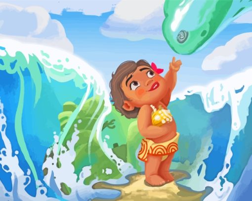 Little Moana paint by numbers