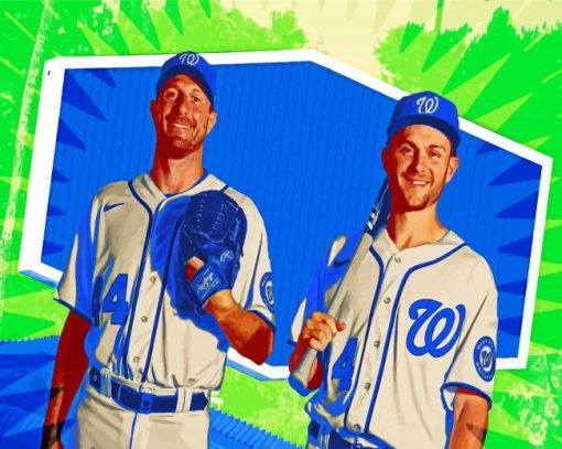 Los Angeles Dodgers paint by numbers