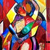 Lovers Cubism Art paint by numbers