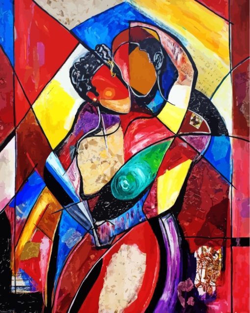 Lovers Cubism Art paint by numbers