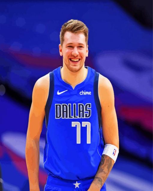 Luca Doncic Basketball paint by numbers