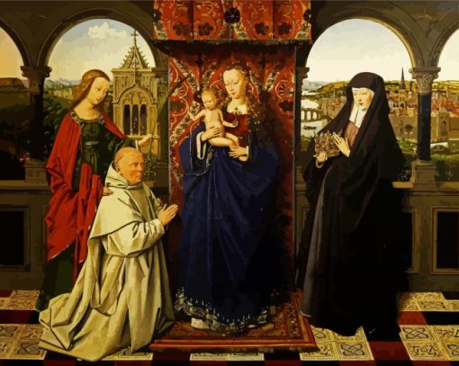 Madonna Of Jan Vos Jan Van Eyck paint by numbers