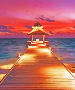 Maldives Sunset paint by numbers