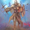 Medieval Knight Art paint by numbers