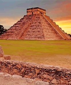 Mexico Chichen Itza At Sunset paint by numbers