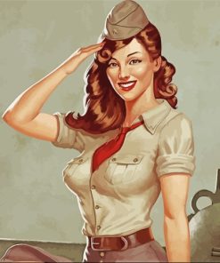 Military Woman paint by numbers