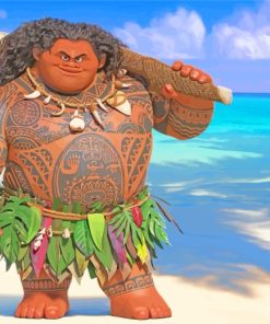 Moana Maui Character paint by numbers