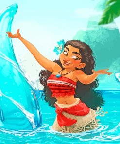 Moana Princess paint by numbers