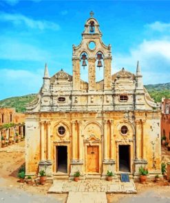 Monastery Of Arkadi Greece paint by numbers