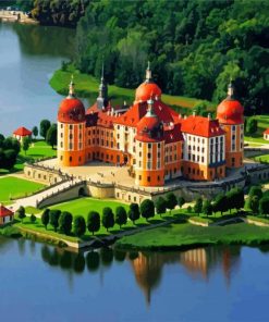 Moritzburg Castle Dresden paint by numbers