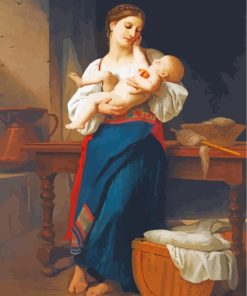 Mother And Child William Adolph paint by numbers