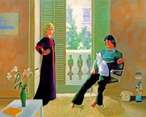 Mr And Mrs Clark And Percy By Hockney paint by numbers