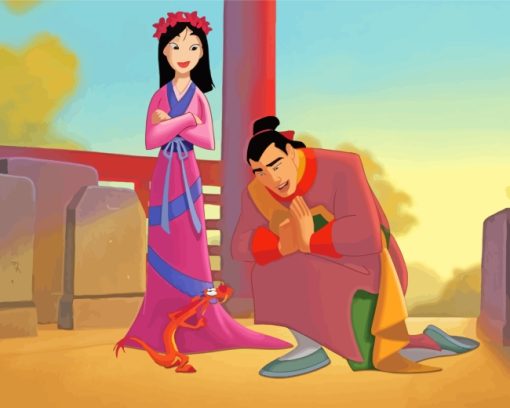 Mulan And Li Shang paint by numbers