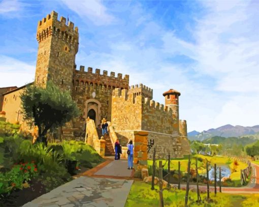 Napa Castello Di Amorosa paint by numbers