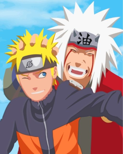 Naruto Uzumaki And Jiraiya paint by numbers