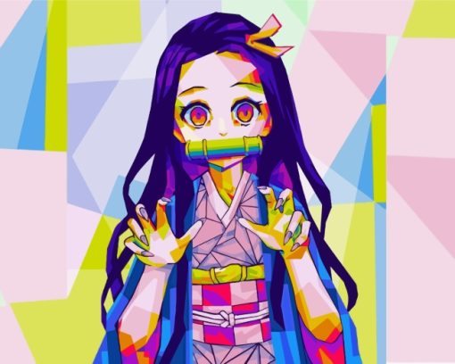 Nezuko Kamado Pop Art Paint by numbers