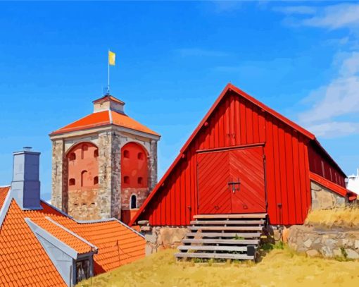 Nya Alvsborg Fortress Gothenburg paint by numbers