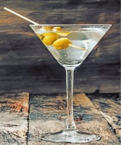 Olive Martini Drink paint by numbers