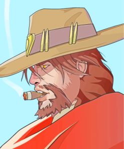 McCree Overwatch paint by numbers