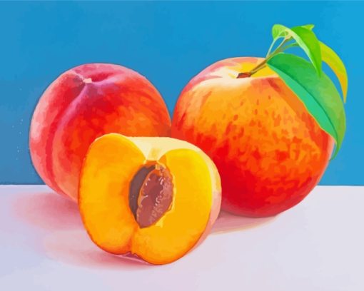 Peach Fruit paint by numbers