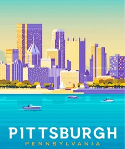 Pittsburgh Pennsylvania paint by numbers