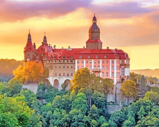 Poland Ksiaz Castle paint by numbers