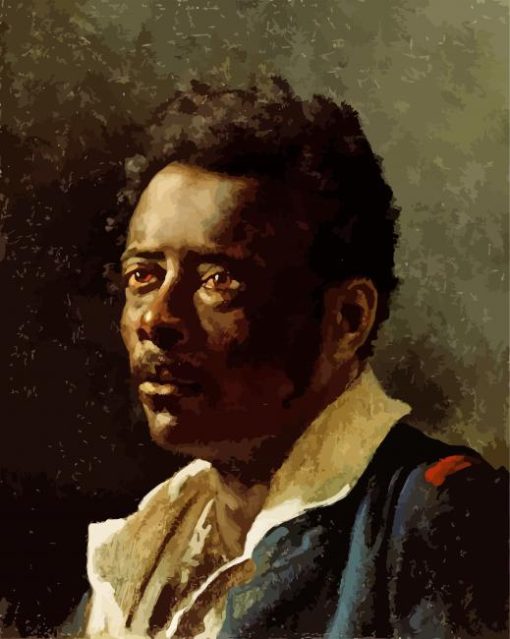 Portrait Study Theodore Gericault paint by numbers