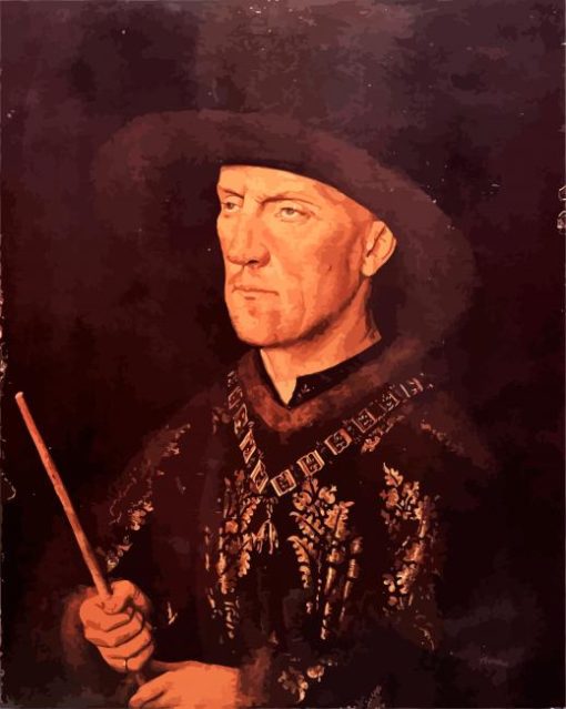 Portrait Of Baudouin De Lannoy by Jan Van Eyck paint by numbers