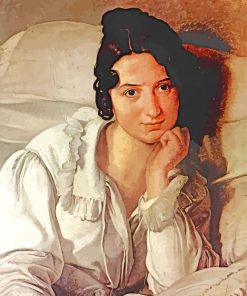 Portrait Of Carolina Zucchi By Hayez paint by number