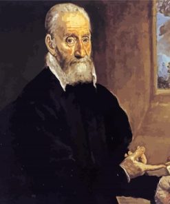 Portrait Of Giulio Clovio El Greco paint by numbers