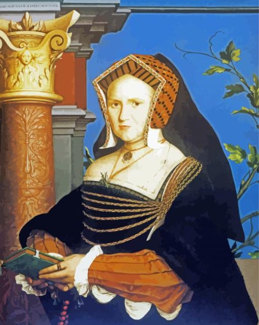 Portrait Of Lady Mary Guildford By Holbein paint by numbers